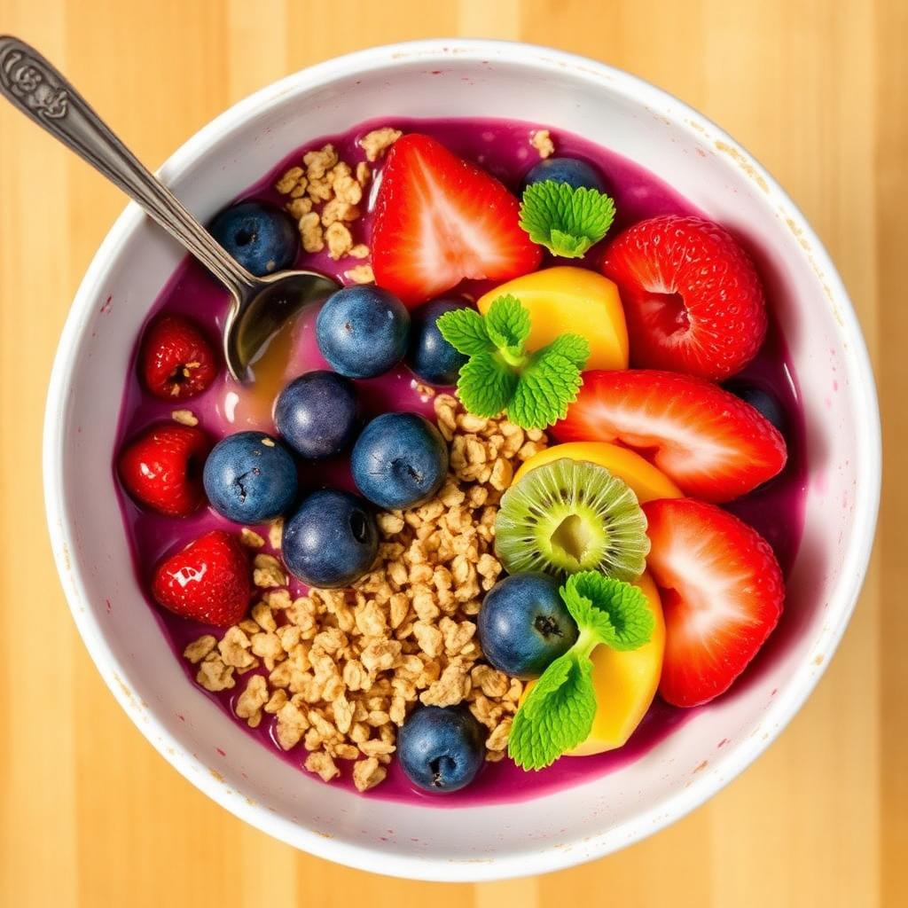 Açaí com frutas